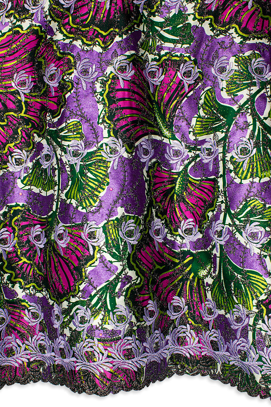 Vlisco Glitter Glam Exclusive Wax with Lace Embroidery - VHL5183