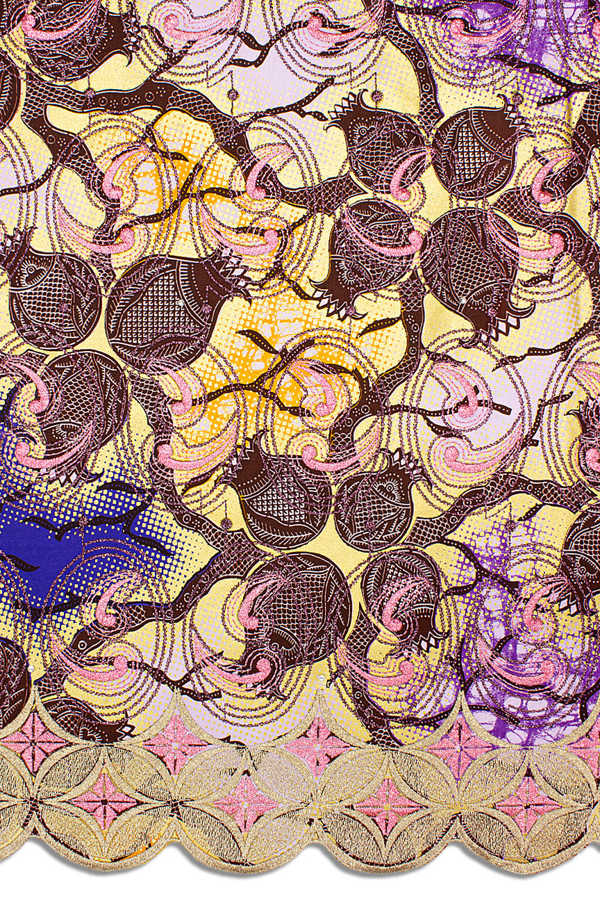 Vlisco Super Wax Gold with Lace Embroidery - VHL5168