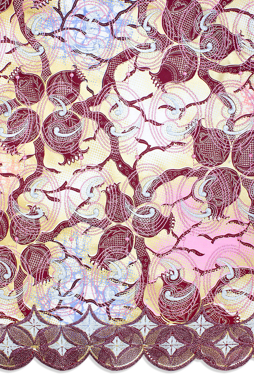 Vlisco Super Wax Gold with Lace Embroidery - VHL5122