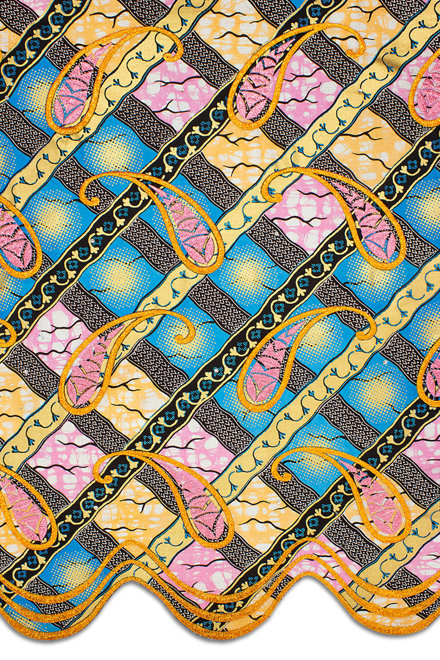 Vlisco Super Wax Gold Exclusive with Lace Embroidery - VHL5112