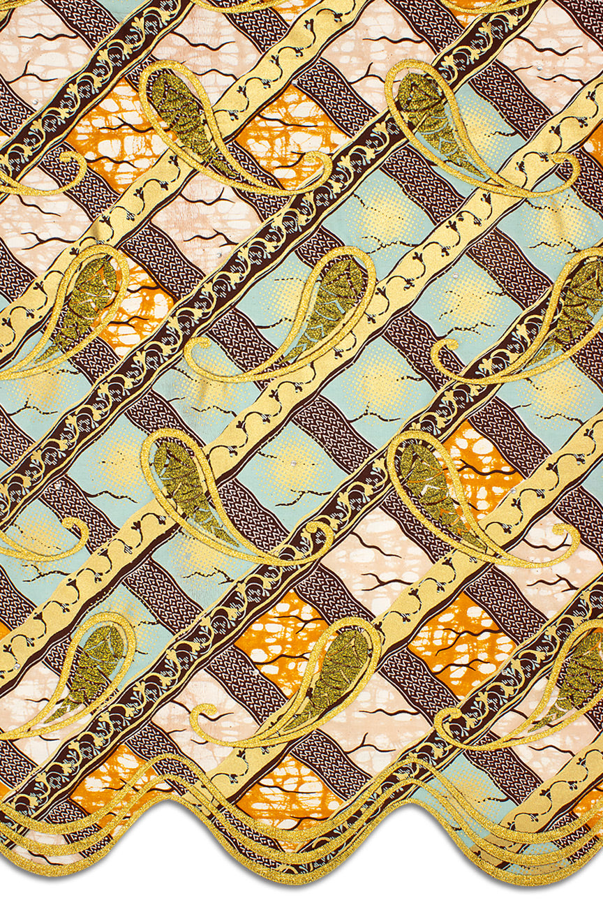 Vlisco Super Wax Gold Exclusive with Lace Embroidery - VHL5113