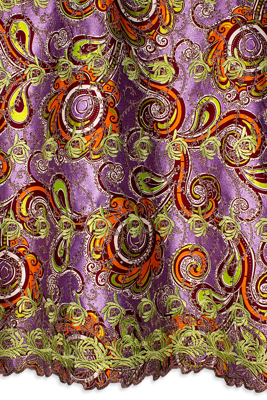 Vlisco Glitter Glam Exclusive Wax with Lace Embroidery - VHL5184