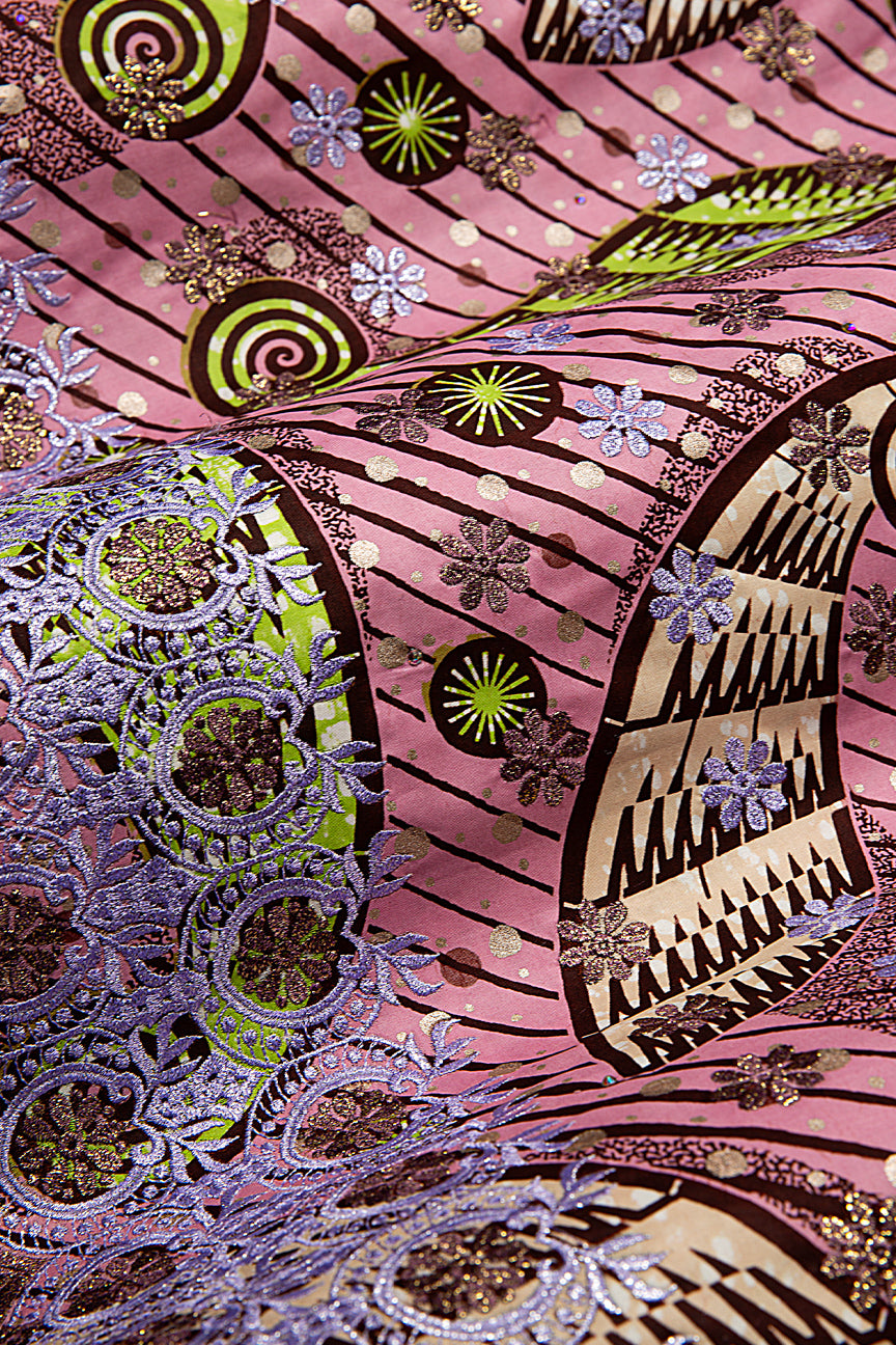 Vlisco Super Wax Gold with Lace Embroidery - VHL5192