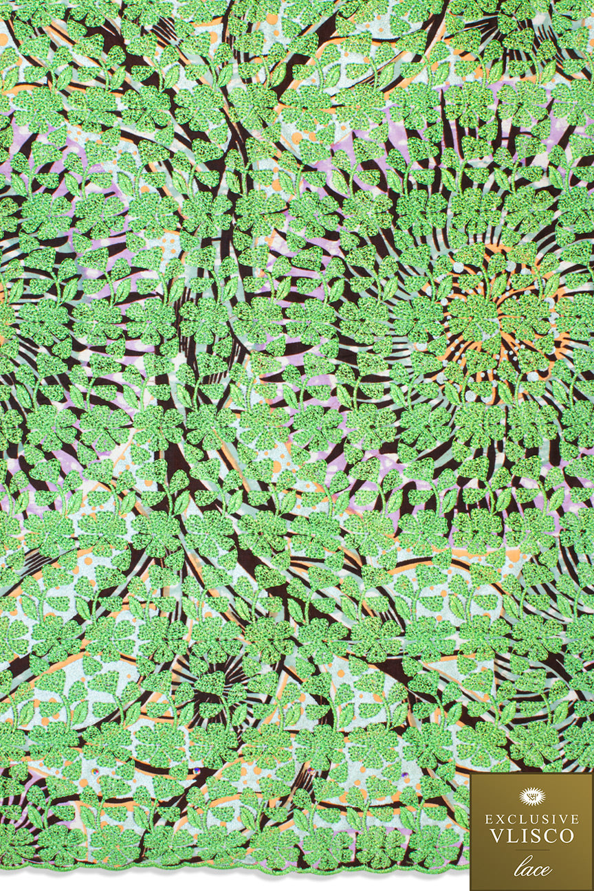 Vlisco Super Wax Gold with Lace Embroidery - VHL5165