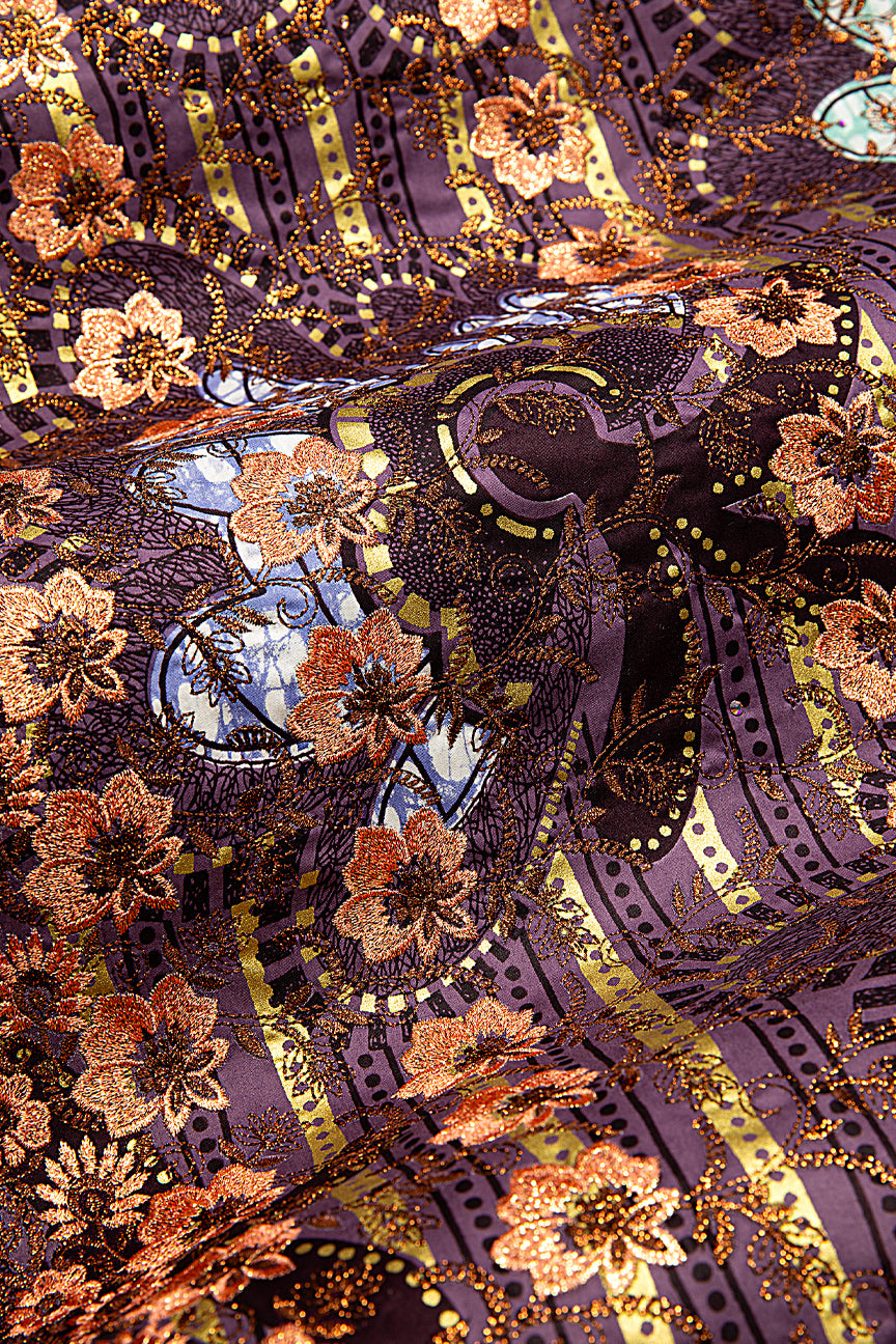 Vlisco Super Wax Gold with Lace Embroidery - VHL5193