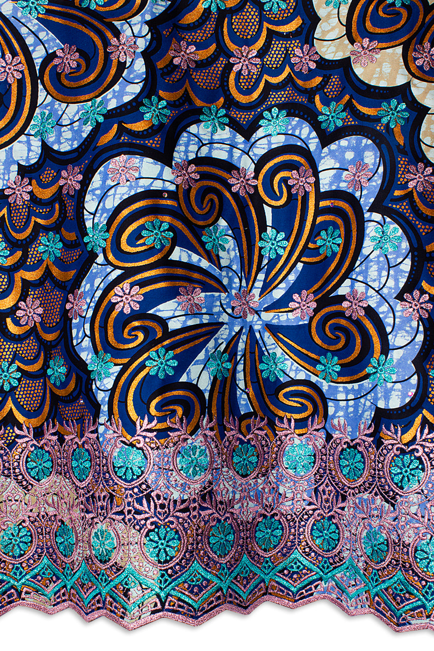 Vlisco Super Wax Gold with Lace Embroidery - VHL5194