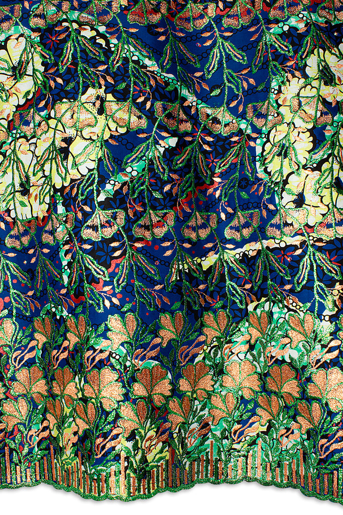 Vlisco Super Wax Gold with Lace Embroidery - VHL5195