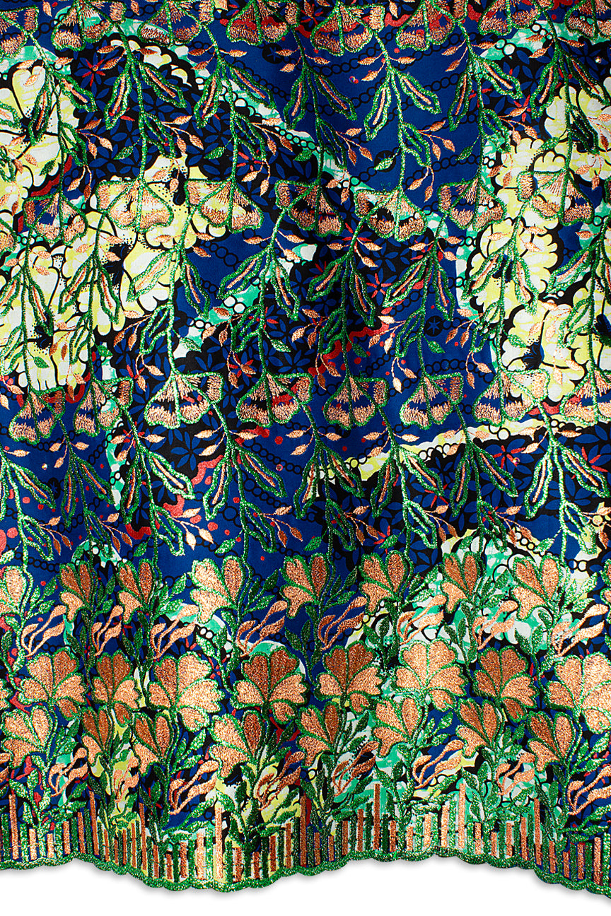 Vlisco Super Wax Gold with Lace Embroidery - VHL5195