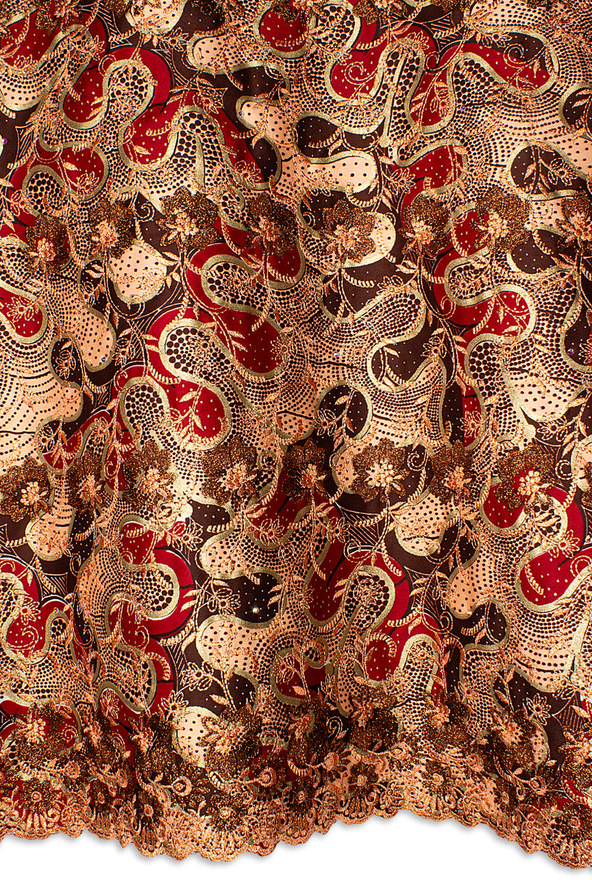 Vlisco Super Wax Gold with Lace Embroidery - VHL5196