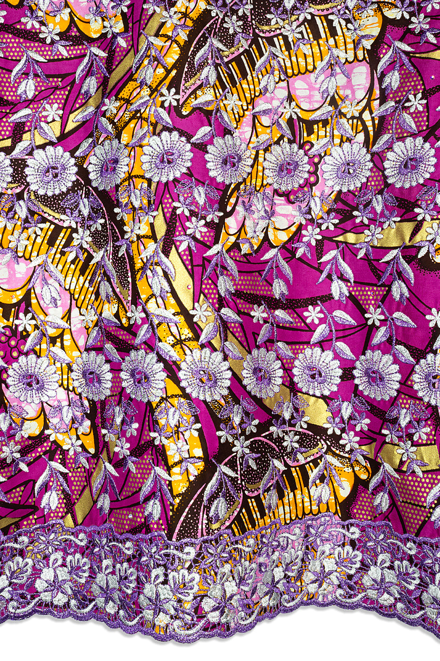 Vlisco Super Wax Gold with Lace Embroidery - VHL5231