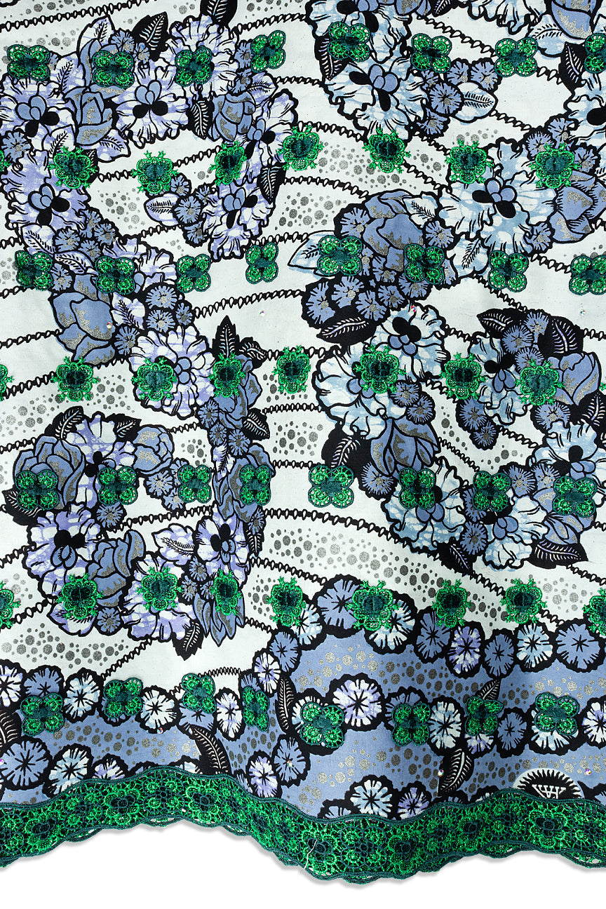 Vlisco Super Wax Gold Appliqué Lace  - VHL5371