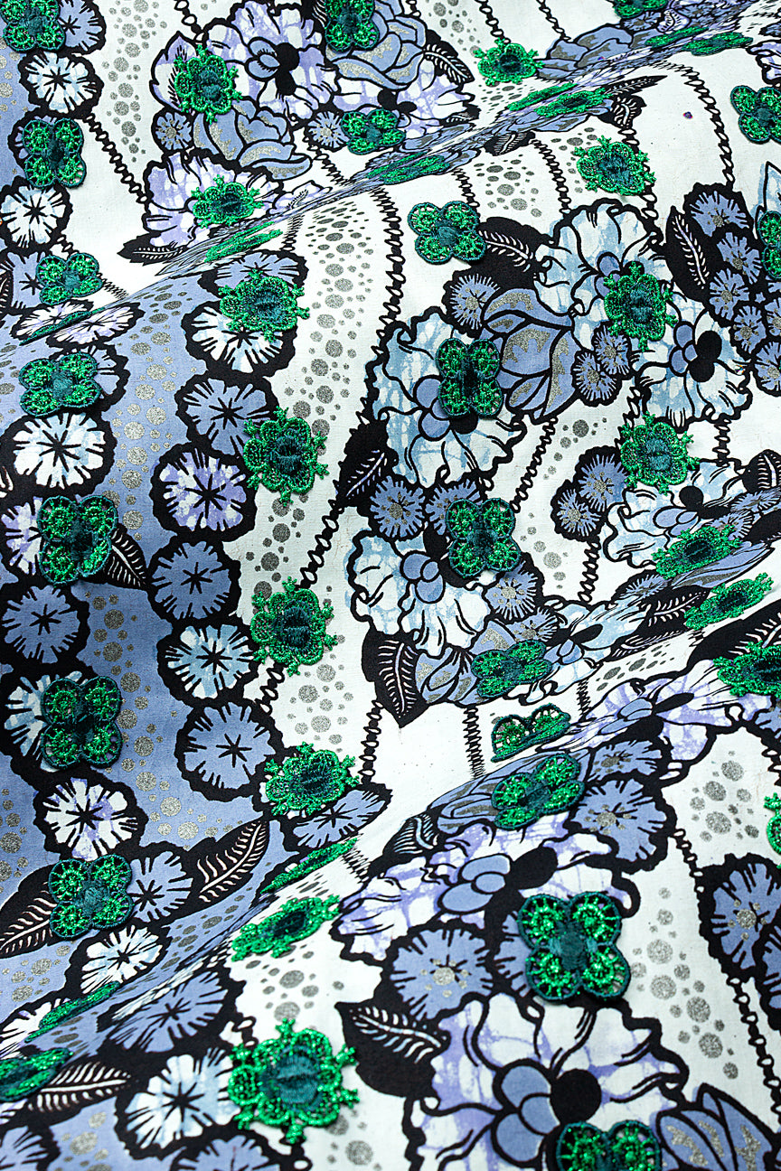 Vlisco Super Wax Gold Appliqué Lace  - VHL5371