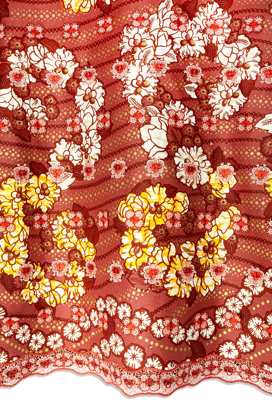 Vlisco Super Wax Gold Appliqué Lace  - VHL5376