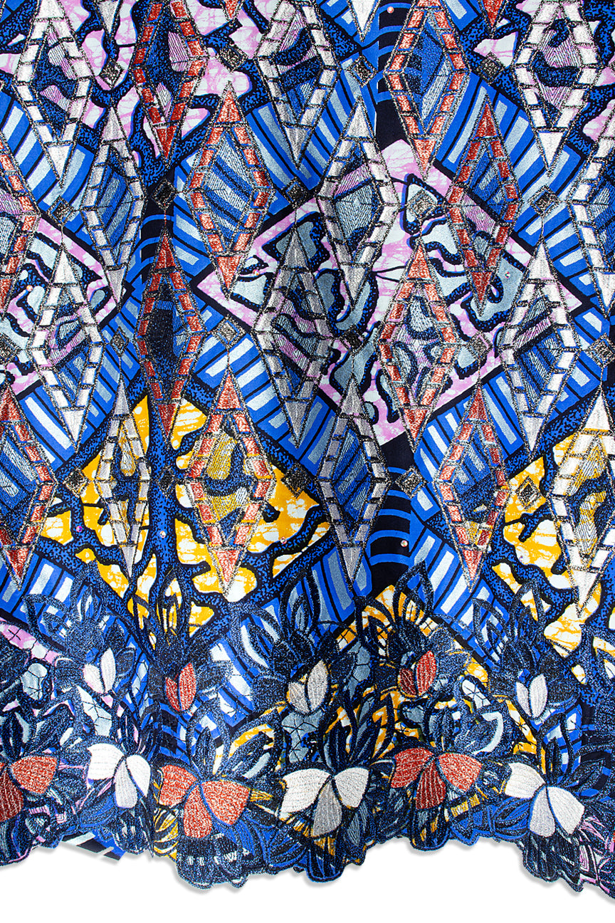Vlisco Super Wax Gold with Lace Embroidery - VHL5363