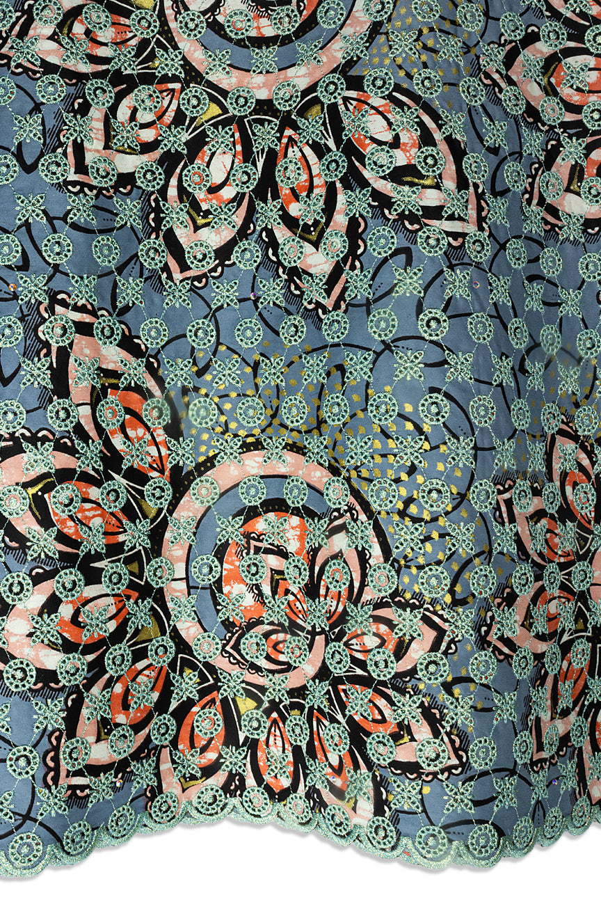 Vlisco Super Wax Gold with Lace Embroidery - VHL5353