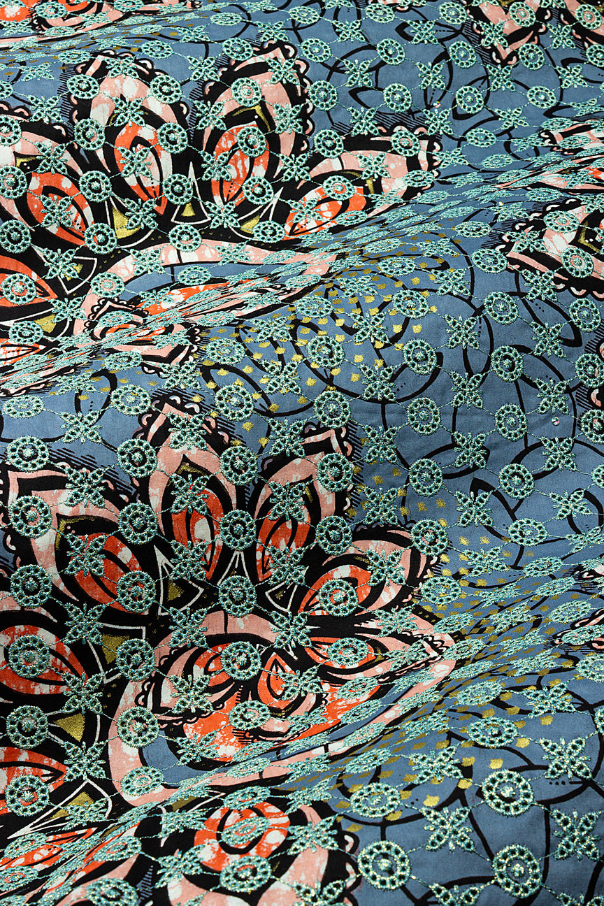 Vlisco Super Wax Gold with Lace Embroidery - VHL5353