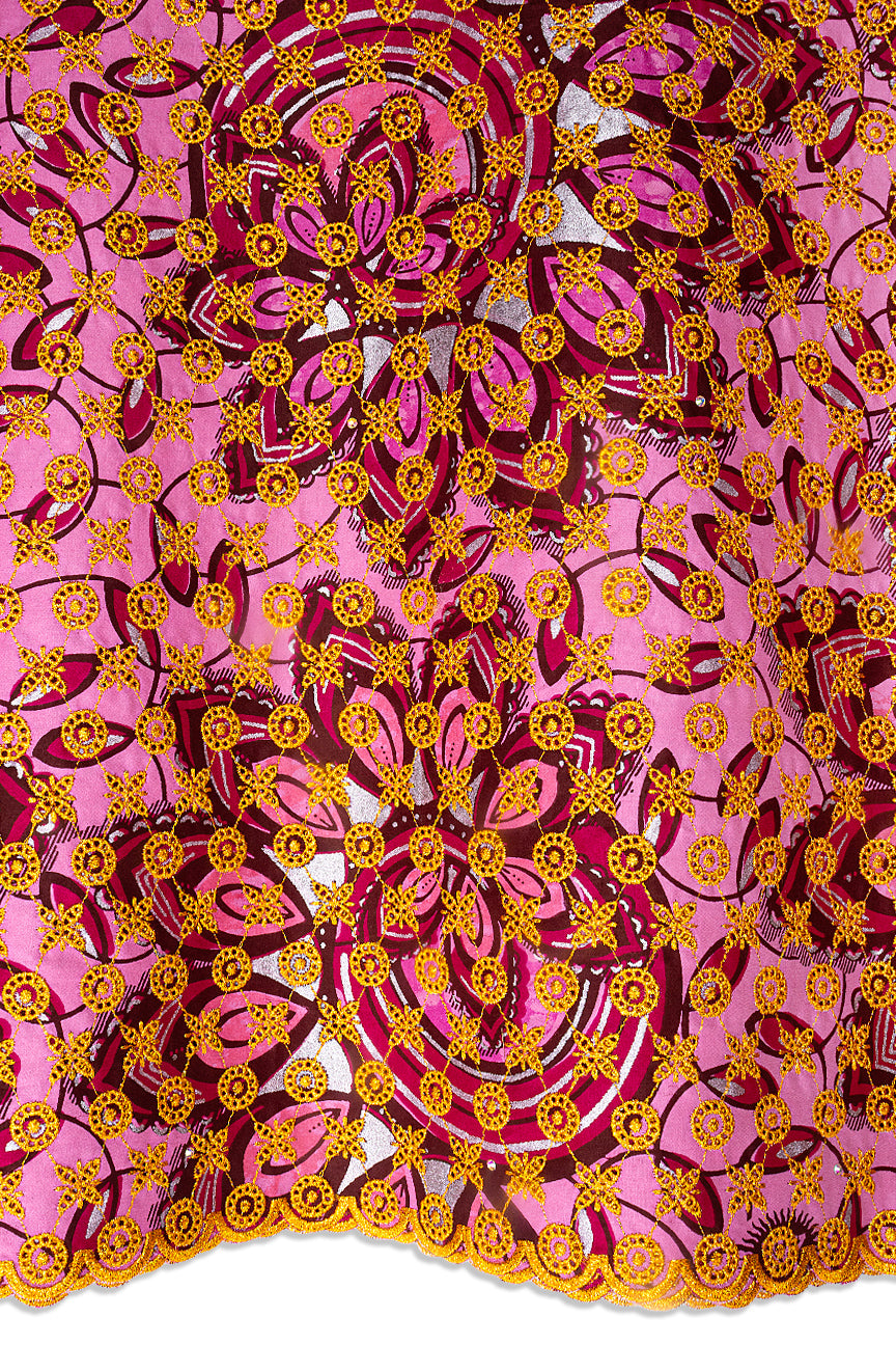 Vlisco Super Wax Gold with Lace Embroidery - VHL5354
