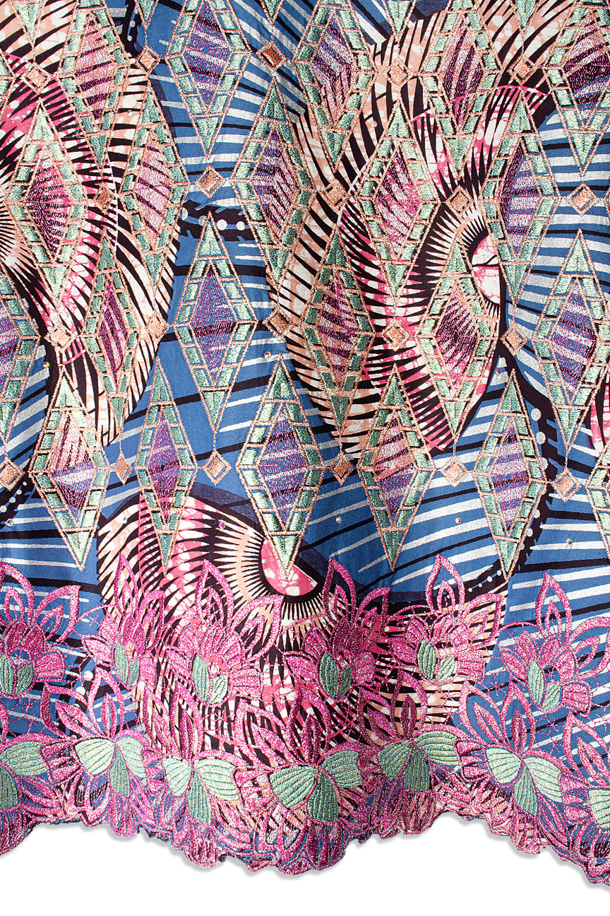 Vlisco Super Wax Gold with Lace Embroidery - VHL5364