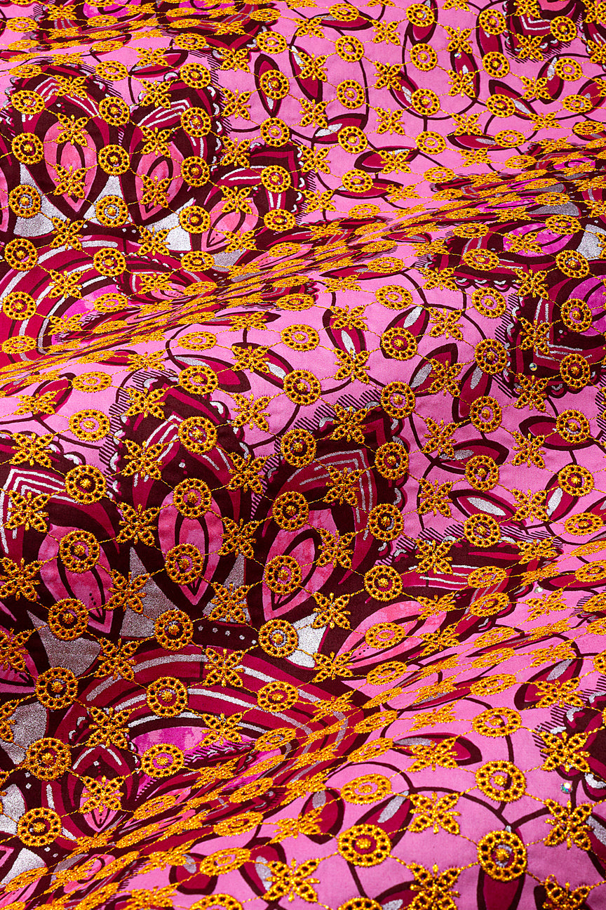 Vlisco Super Wax Gold with Lace Embroidery - VHL5354