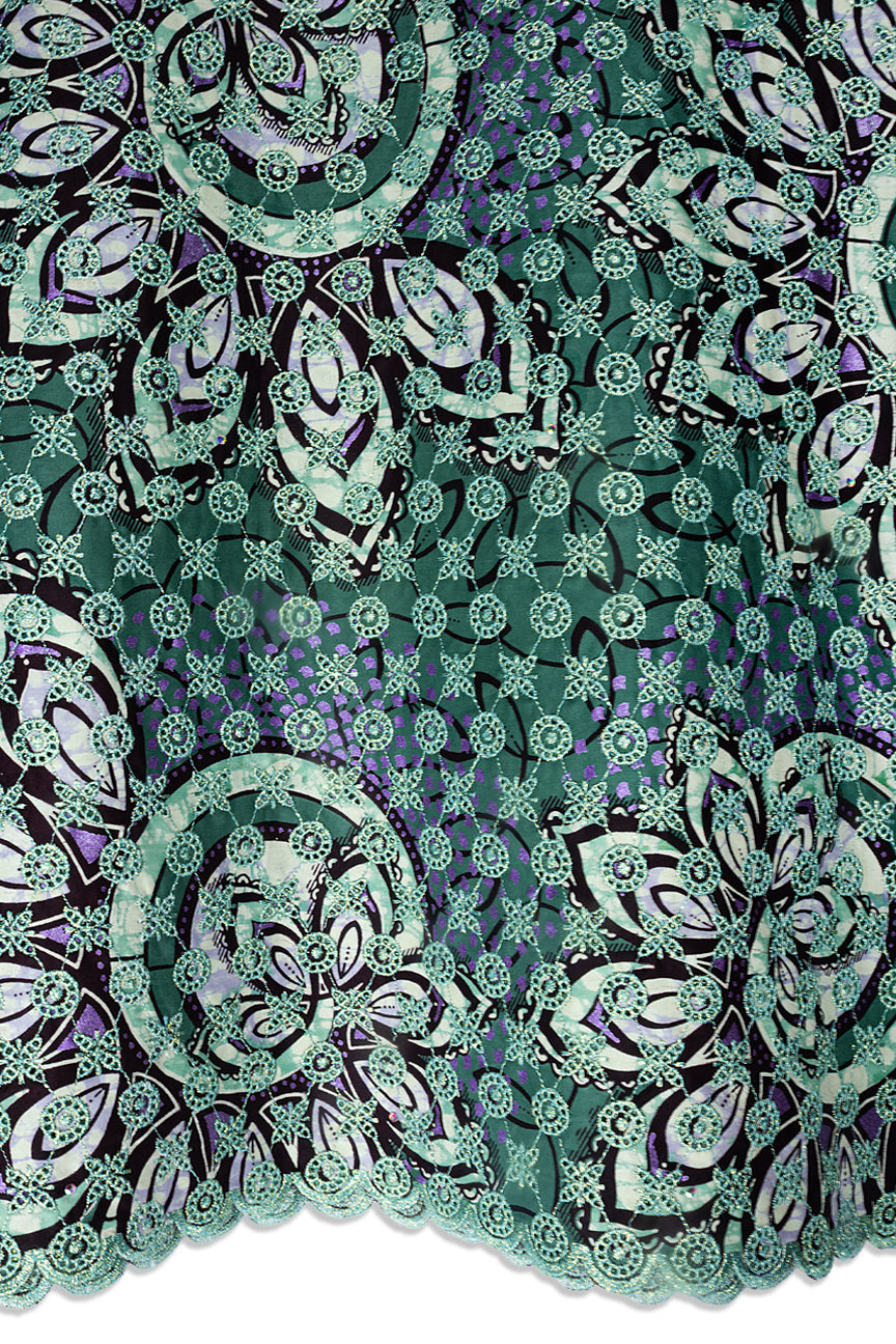Vlisco Super Wax Gold with Lace Embroidery - VHL5355