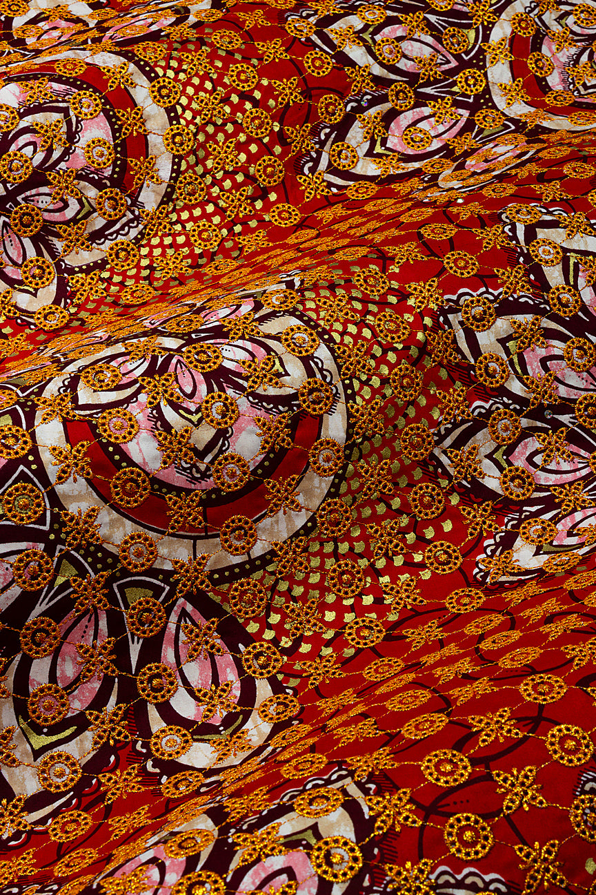 Vlisco Super Wax Gold with Lace Embroidery - VHL5356