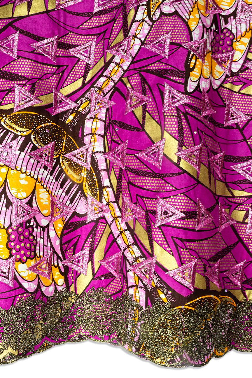 Vlisco Super Wax Gold with Lace Embroidery - VHL5357