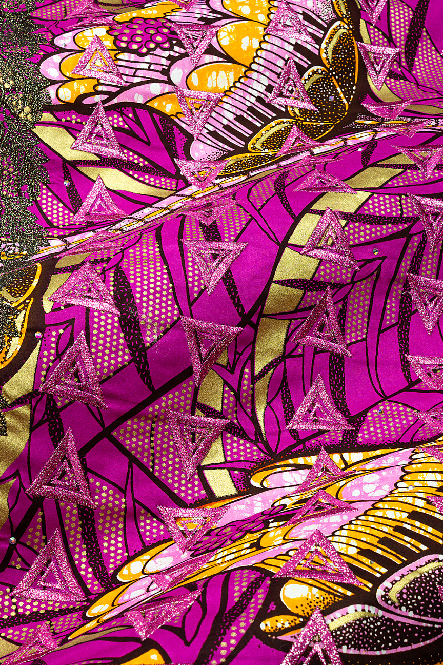 Vlisco Super Wax Gold with Lace Embroidery - VHL5357