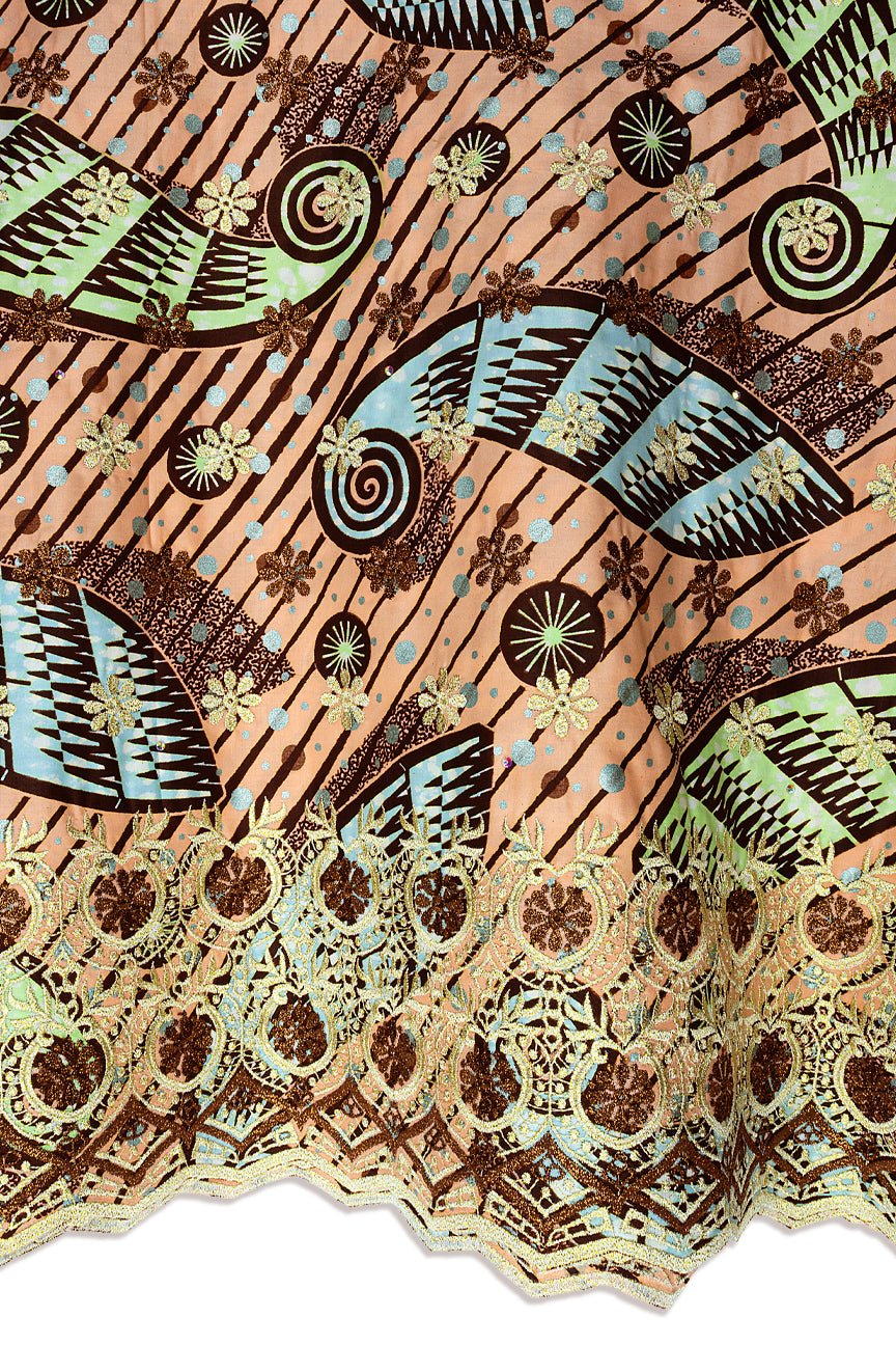 Vlisco Super Wax Gold with Lace Embroidery - VHL5311
