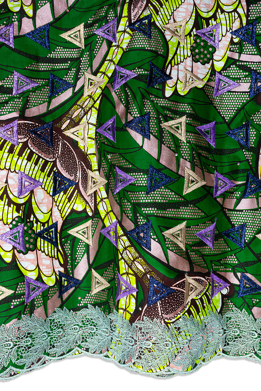 Vlisco Super Wax Gold with Lace Embroidery - VHL5312