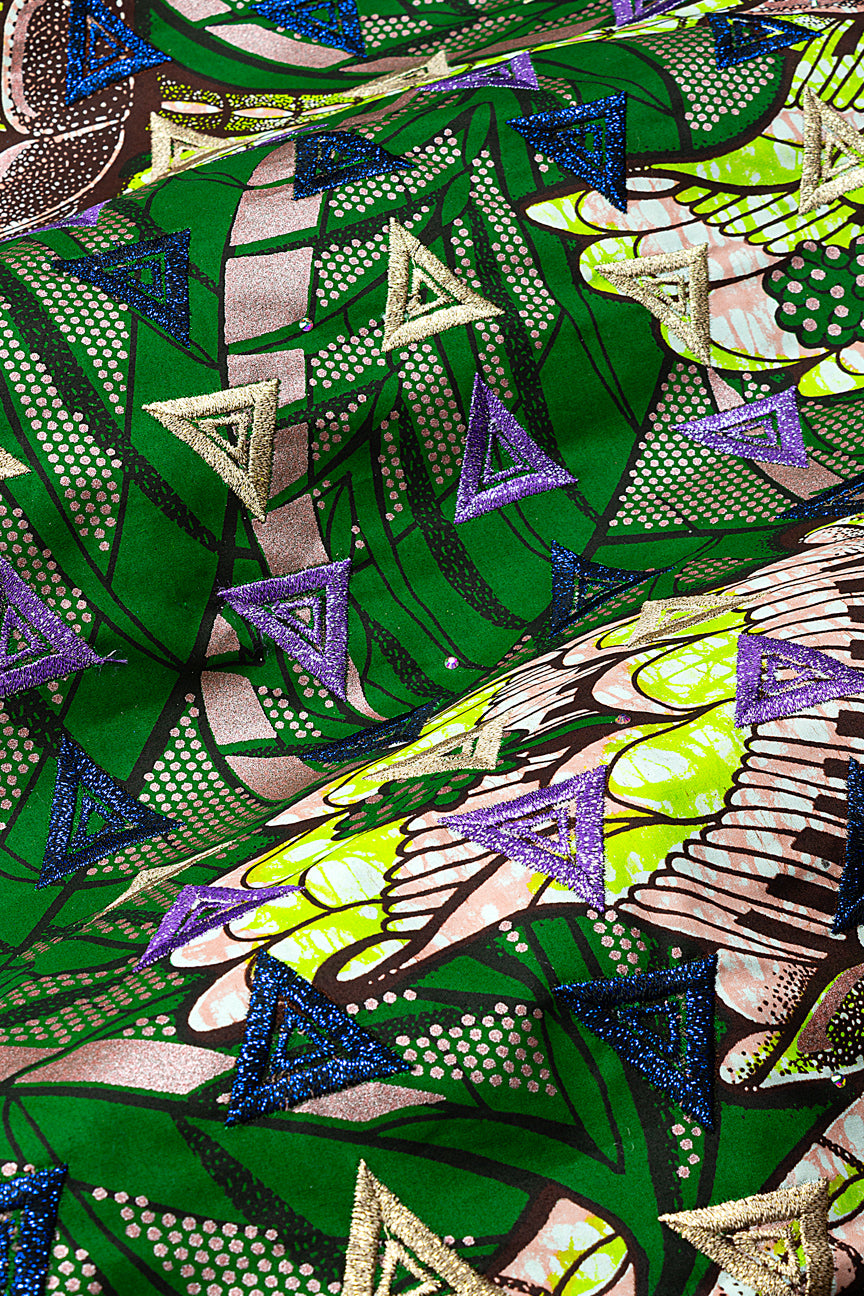 Vlisco Super Wax Gold with Lace Embroidery - VHL5312