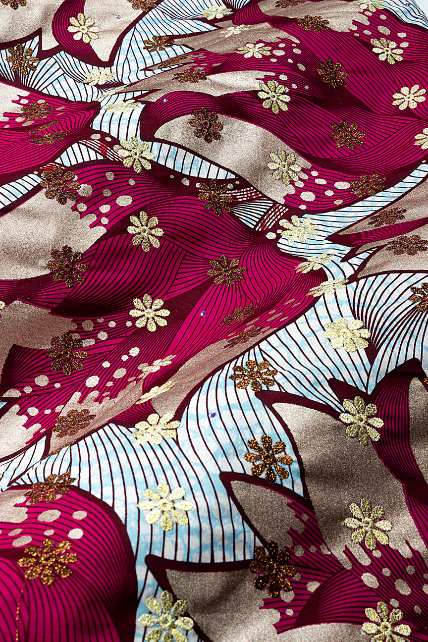 Vlisco Super Wax Gold with Lace Embroidery - VHL5313