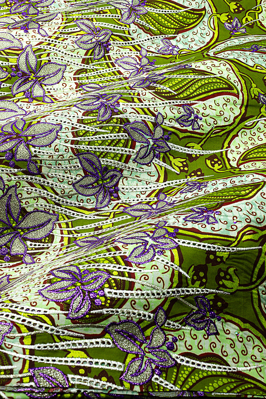 Vlisco Super Wax Gold Exclusive with Lace Embroidery - VHL5401