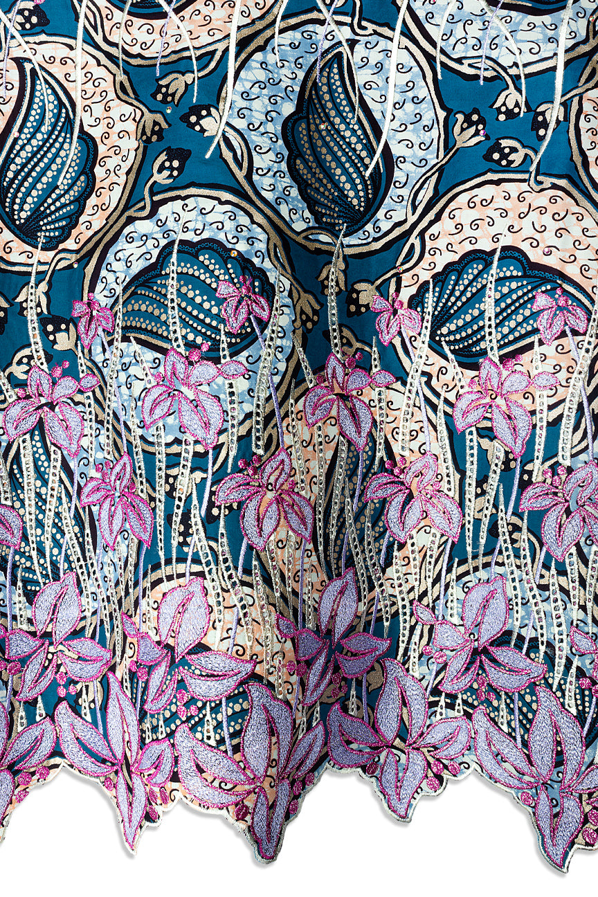 Vlisco Super Wax Gold Exclusive with Lace Embroidery - VHL5402