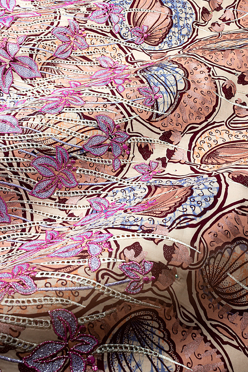 Vlisco Super Wax Gold Exclusive with Lace Embroidery - VHL5403