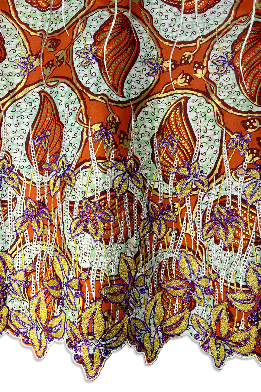 Vlisco Super Wax Gold Exclusive with Lace Embroidery - VHL5404