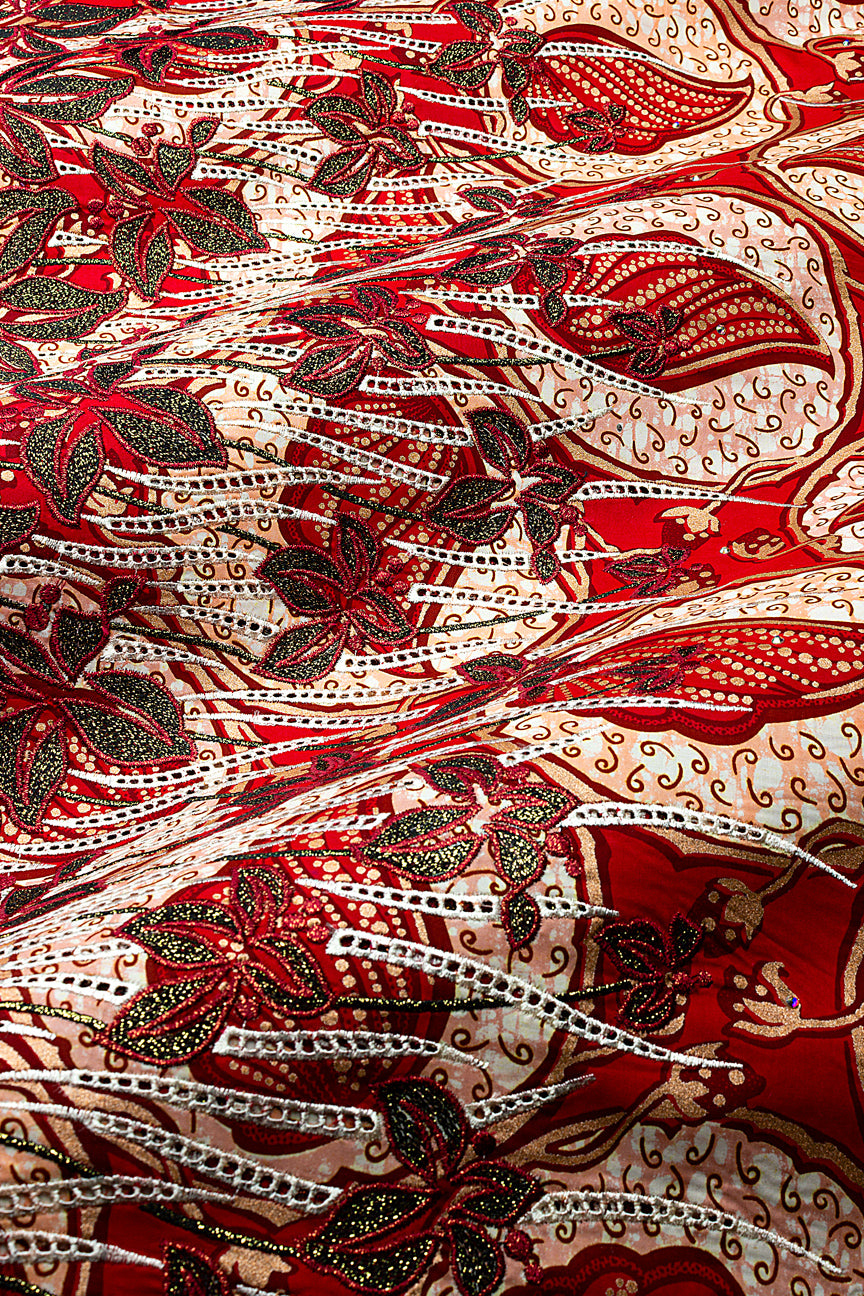 Vlisco Super Wax Gold Exclusive with Lace Embroidery - VHL5405