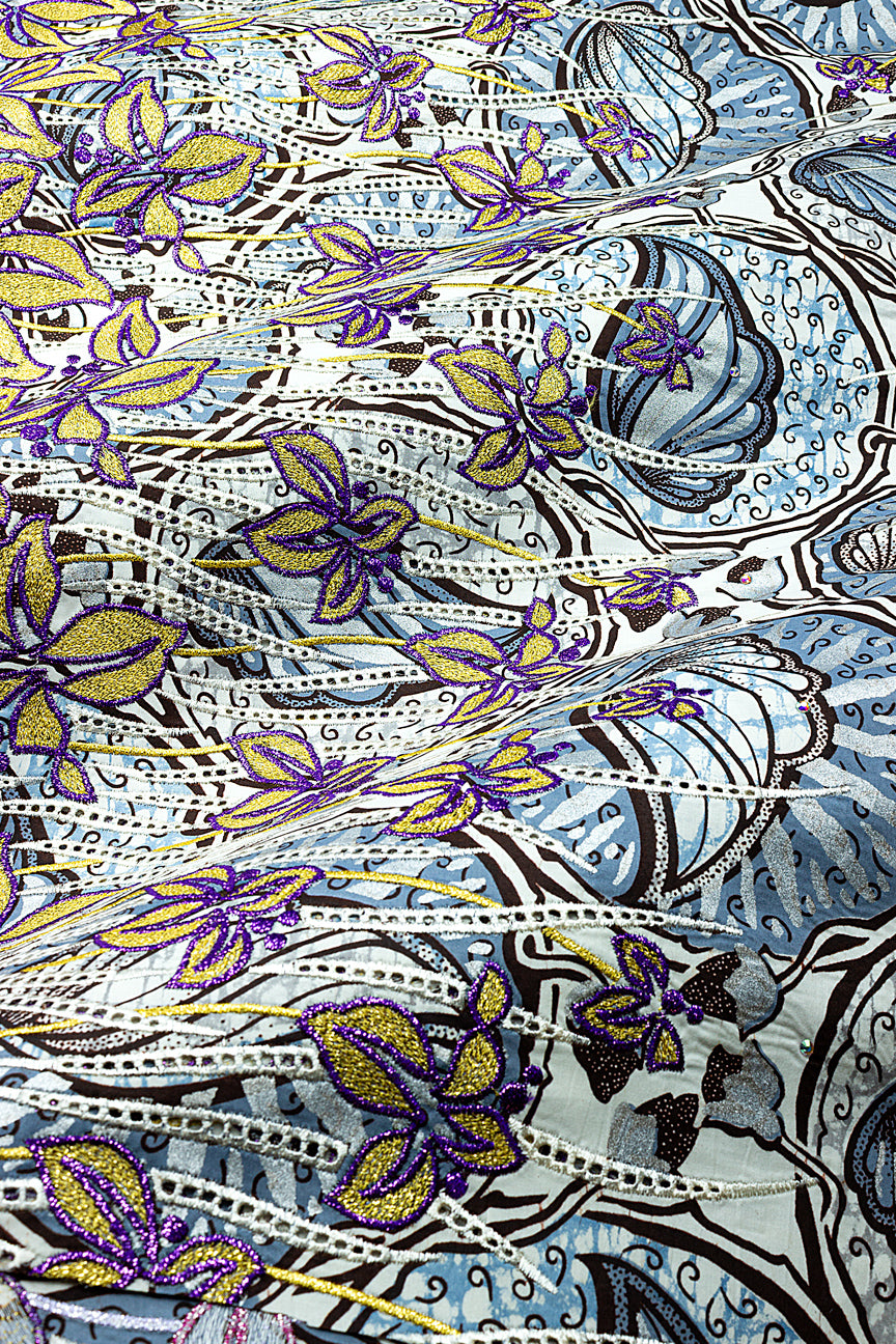 Vlisco Super Wax Gold Exclusive with Lace Embroidery - VHL5406