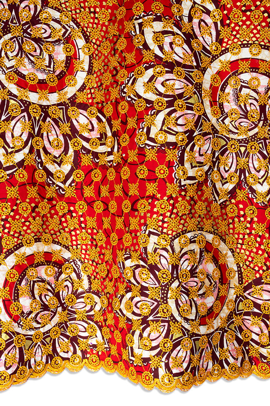 Vlisco Super Wax Gold with Lace Embroidery - VHL5383