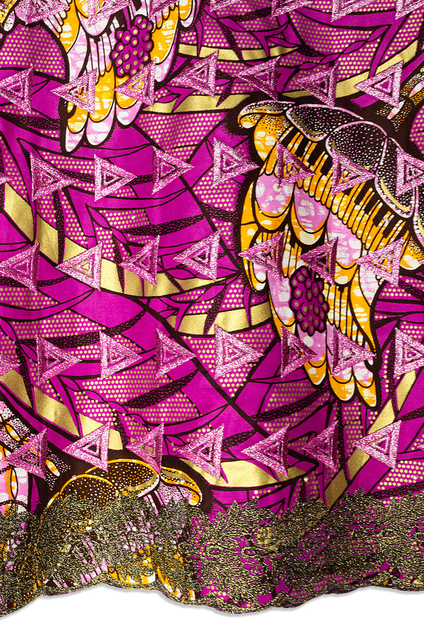 Vlisco Super Wax Gold with Lace Embroidery - VHL5302