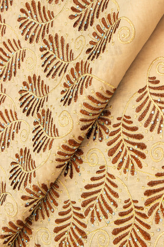 Exclusive Voile Lace  - EXL050 - Beige & Chocolate