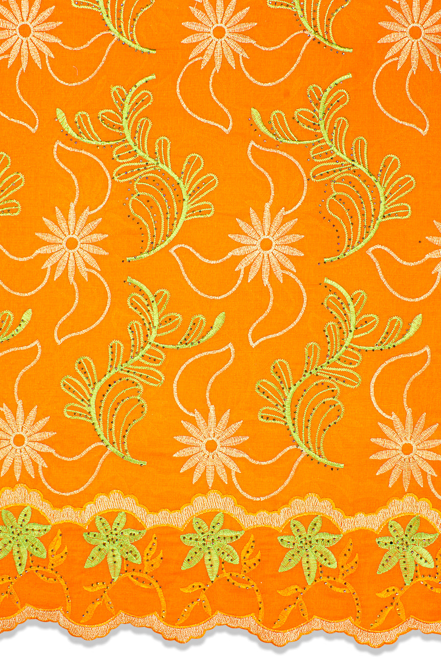 Voile Lace Exclusive in Orange, Lime & Gold- VL5174