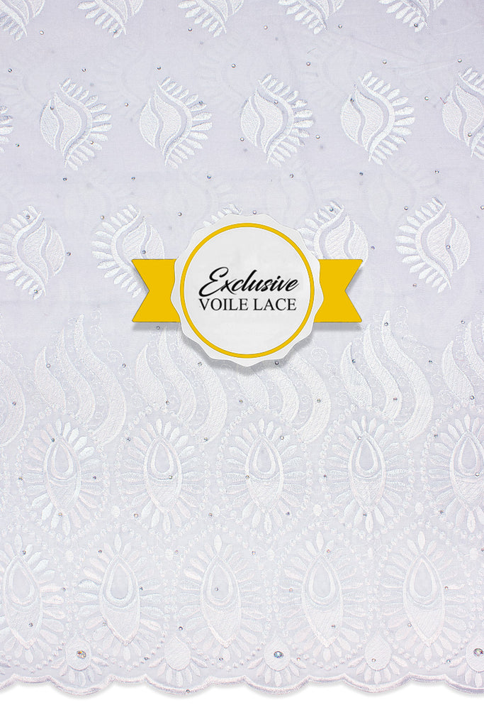 Exclusive Voile Lace  - EXL053 - White