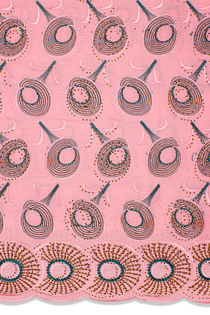 Voile Lace Exclusive in Pink & Turquoise - VL530