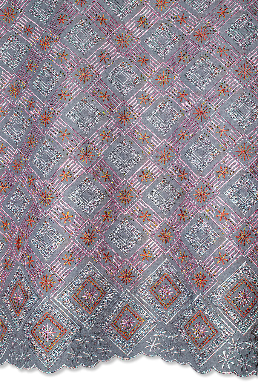 Voile Lace in Ash, Pink & Bronze - VL601