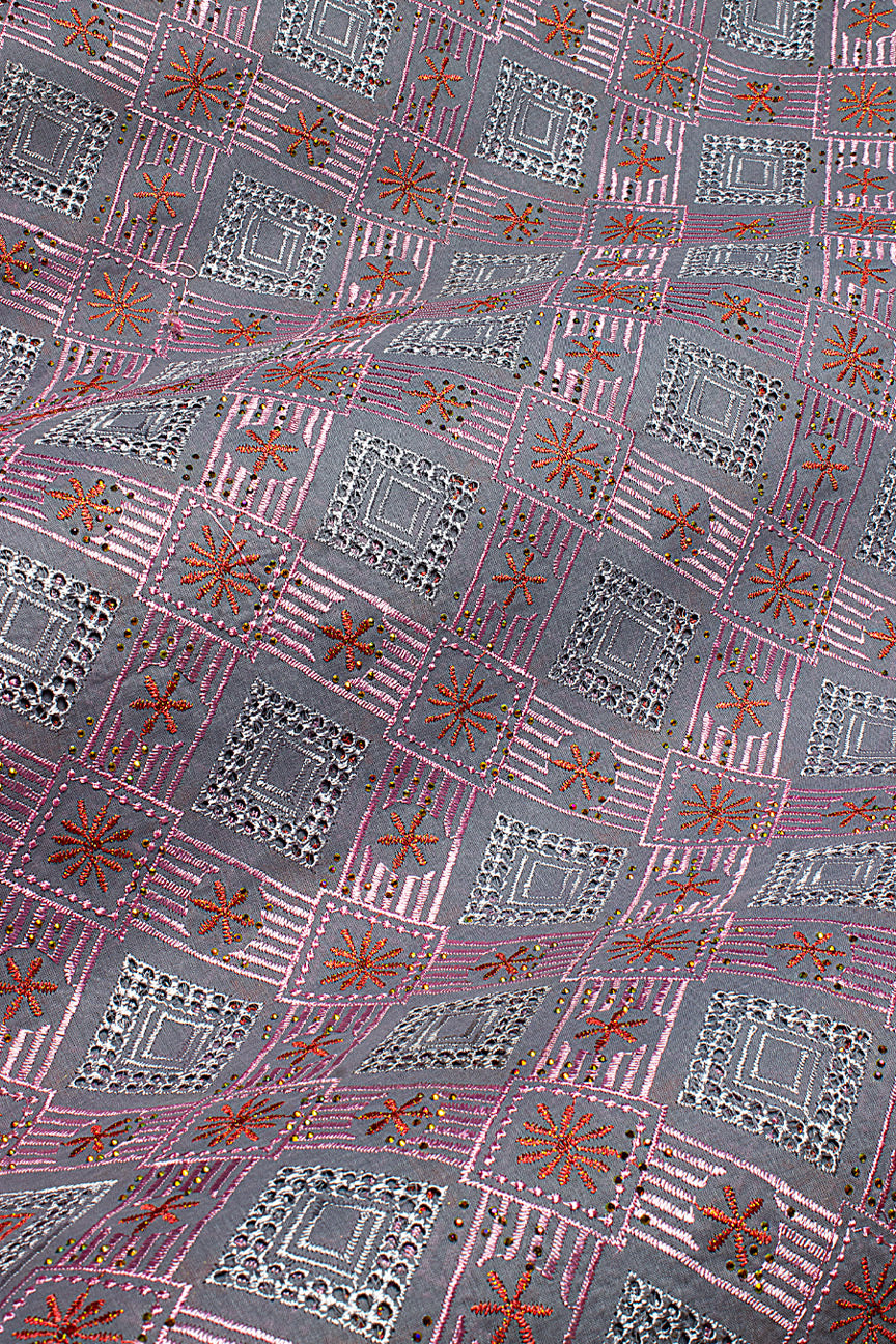 Voile Lace in Ash, Pink & Bronze - VL601