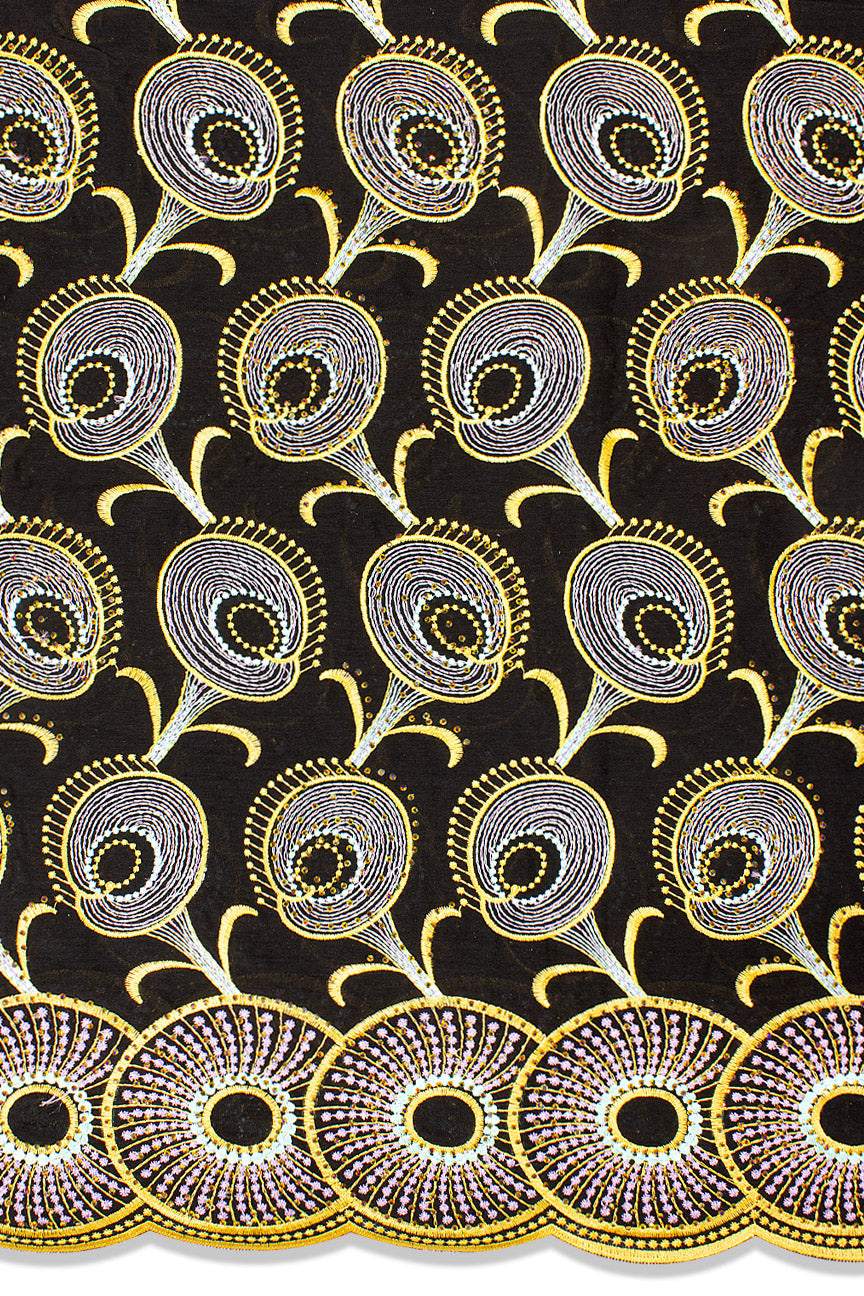 Voile Lace Exclusive in Black & Gold - VL532