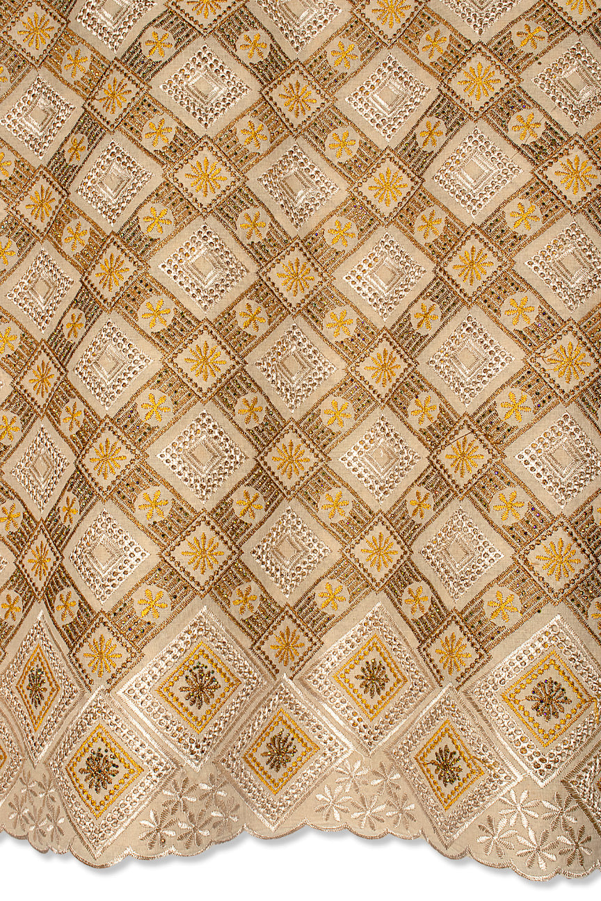 Voile Lace in Beige, Bronze & Gold - VL604