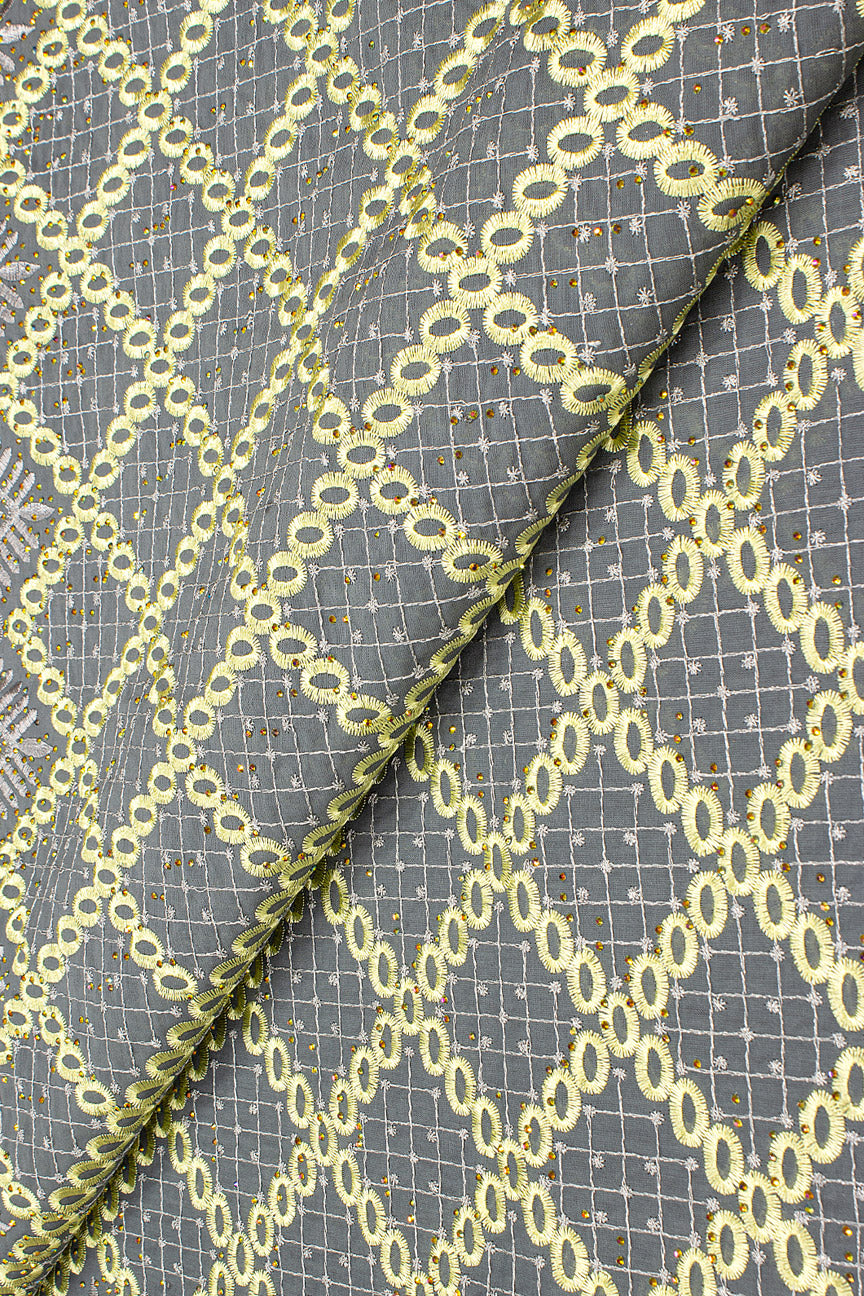 Voile Lace Exclusive in Grey, Ash & Gold - VL5212