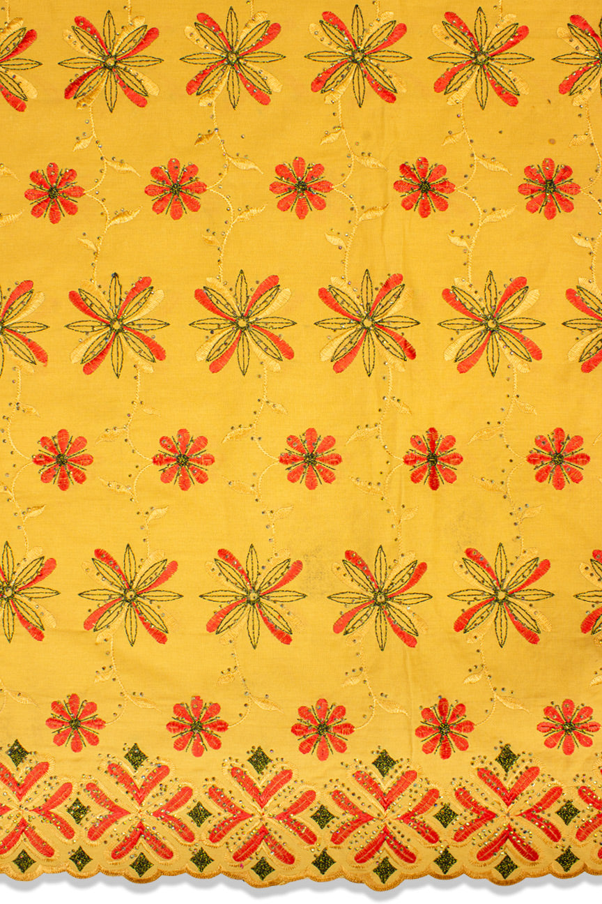 Voile Lace Exclusive in Sunshine Yellow & Red - VL5133