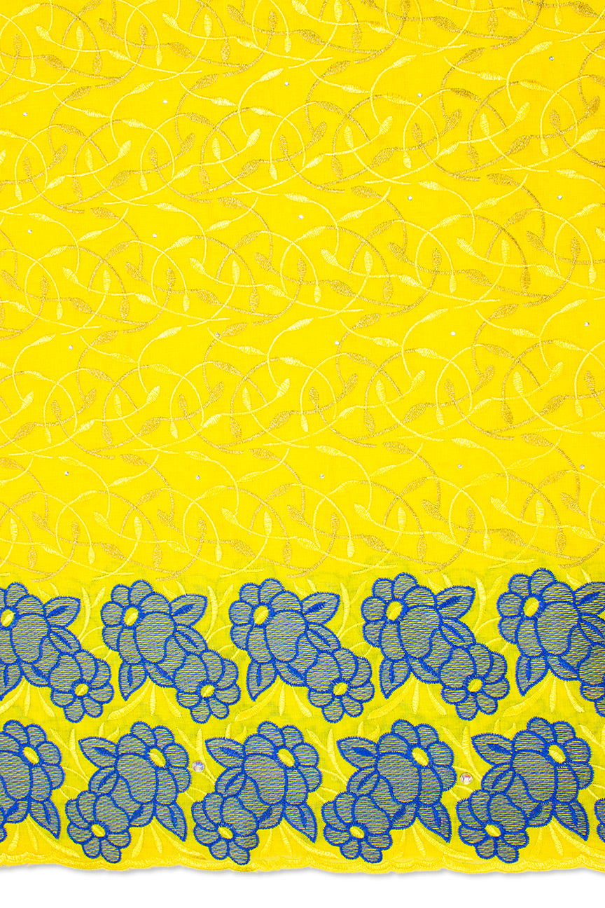 Exclusive Voile Lace  - EXL049 - Yellow, Gold & Royal Blue